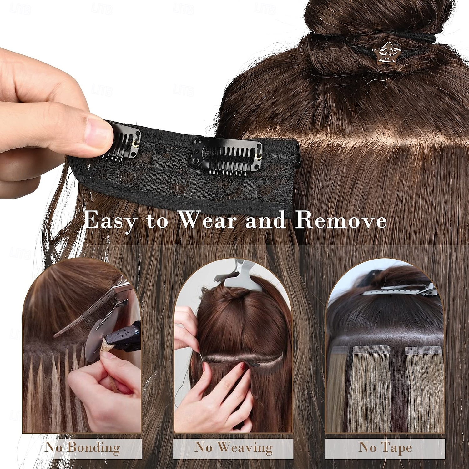 Hair Extensions, 4PCS Clip in Hair Extensions Natural Soft Synthetic Hairpieces for Women 2025 - $18.49 –P10