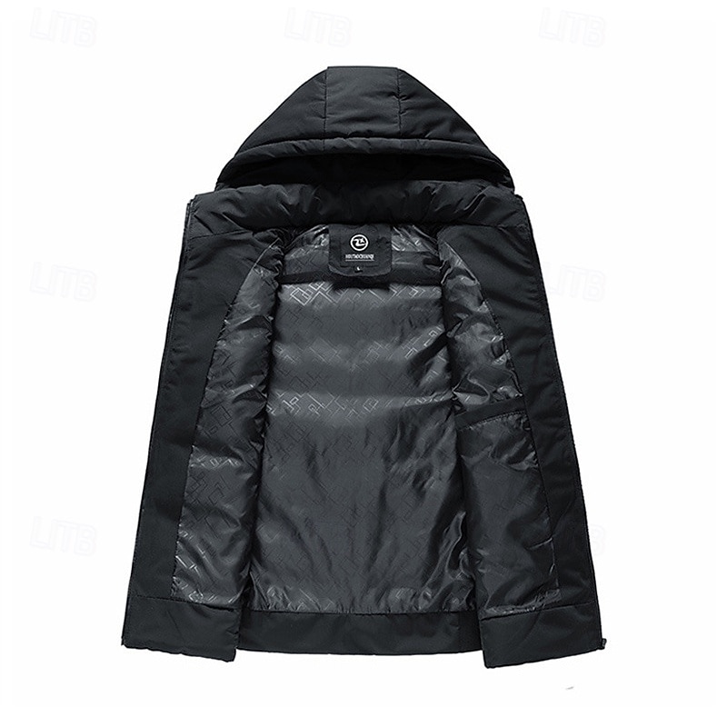 Miesten Puffer Vest Pehmustettu Liivi Gilet Tikattu liivi Päivittäin Deitti Loma Muoti Vapaa-aika Syystalvi Tasku Polyesteri Pidä lämpimänä Mukava Tavallinen Vetoketju Hupullinen Normaali Musta 2025 - $48.99 –P11