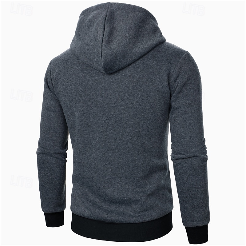 Men's Hoodie Full Zip Hoodie Tactical Hoodie Black Light Grey Dark Gray Hooded Plain Tactical Sports & Outdoor Daily Streetwear Cool Casual Winter Spring &  Fall Clothing Apparel Hoodies Sweatshirts  2025 - $20.99 –P10