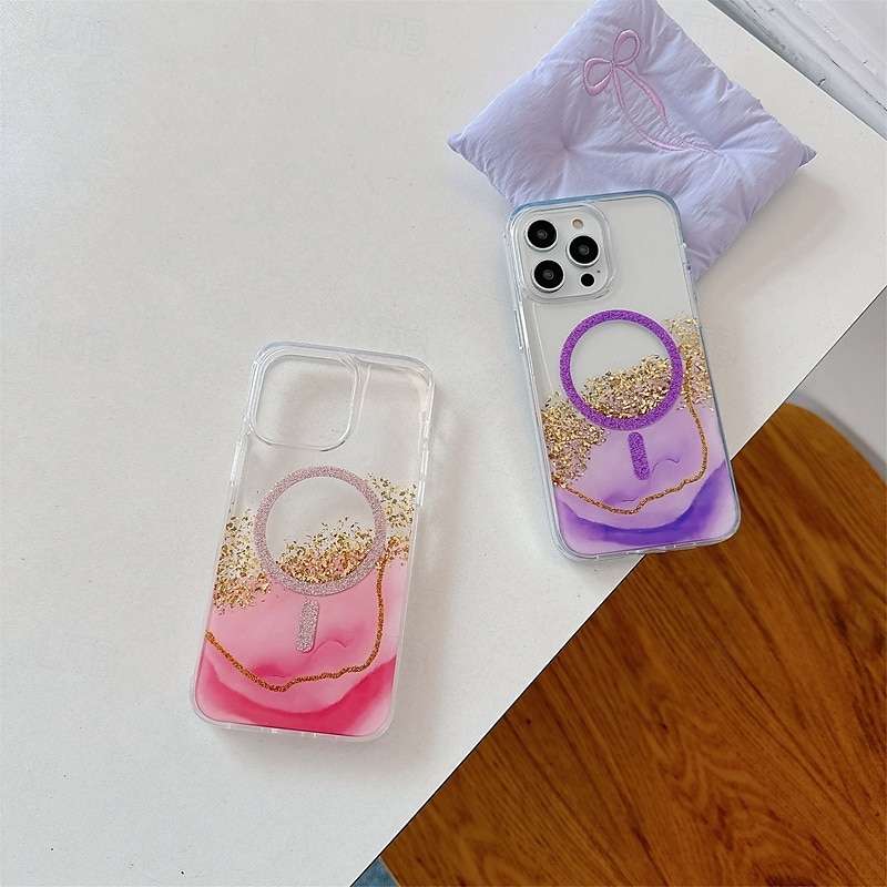 Phone Case For iPhone 16 Pro Max Plus iPhone 16 iPhone 16 Pro iPhone 15 Pro Max Plus iPhone 15 iPhone 14 Pro Max iPhone 13 12 11 Pro Max Back Cover Magnetic Support Wireless Charging Bling Glitter 2025 - $16.99 –P11