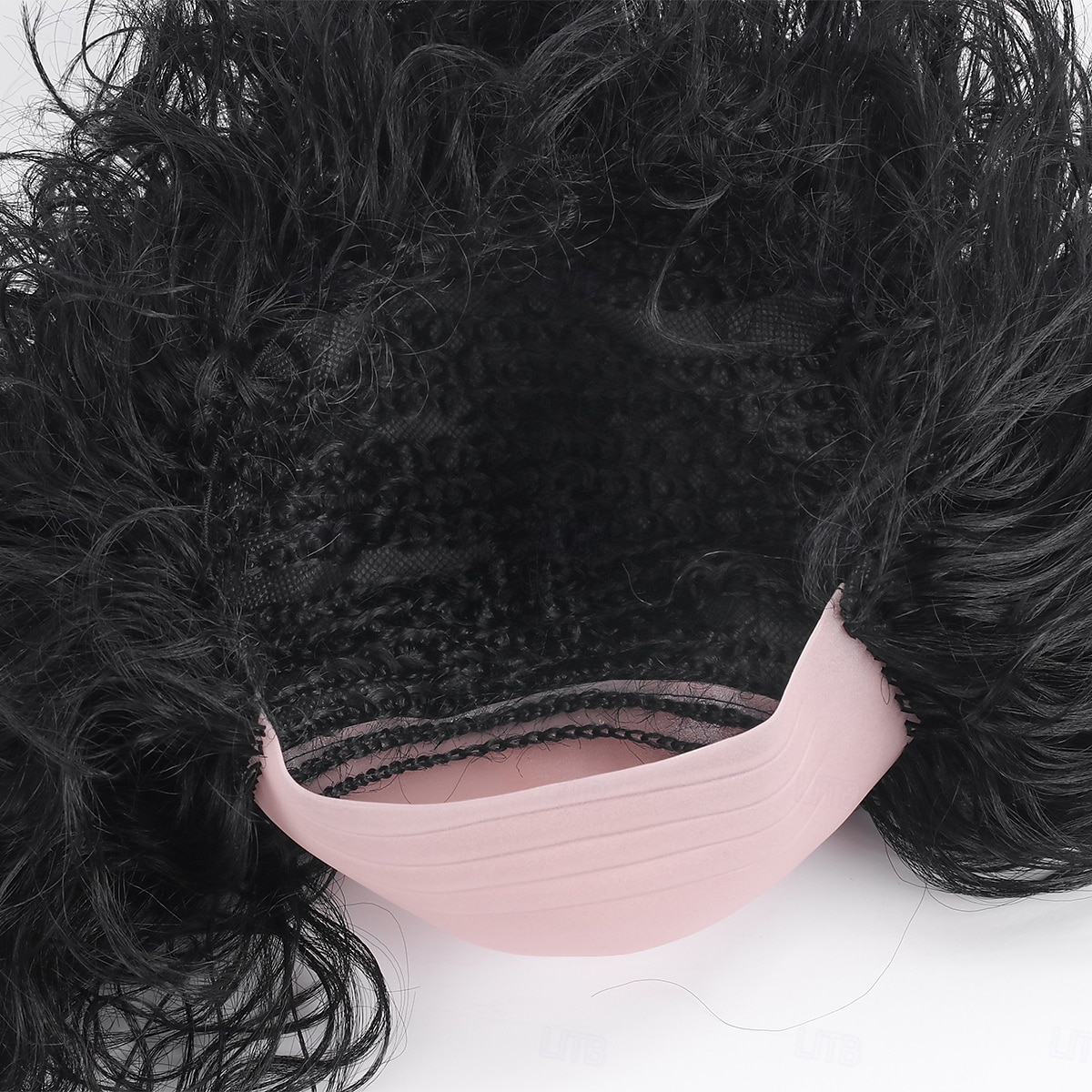 Pelucas sintéticas Rizado Con flequillo Hecho a Máquina Peluca Corta Negro Pelo sintético Hombre Negro 2025 - GBP £11 –P5