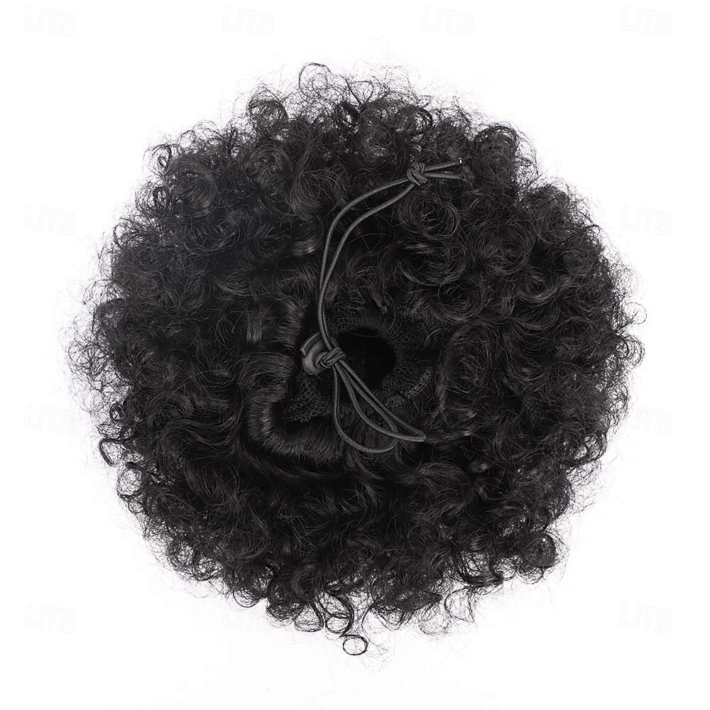 Extensions de cheveux synthétiques courtes en chignon bouclé crépu avec cordon de serrage pour femmes noires et filles de 2025 ? $12.49 –P4