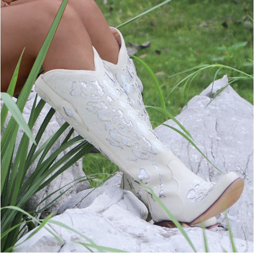 Retro Hippie 70. léta Boty Westernová bota Hippie Západní kovboj Dámské Karneval Plesová maškaráda Dovolená Večírek Denní nošení Dospělé Boty 2025 - $64.99 –P2
