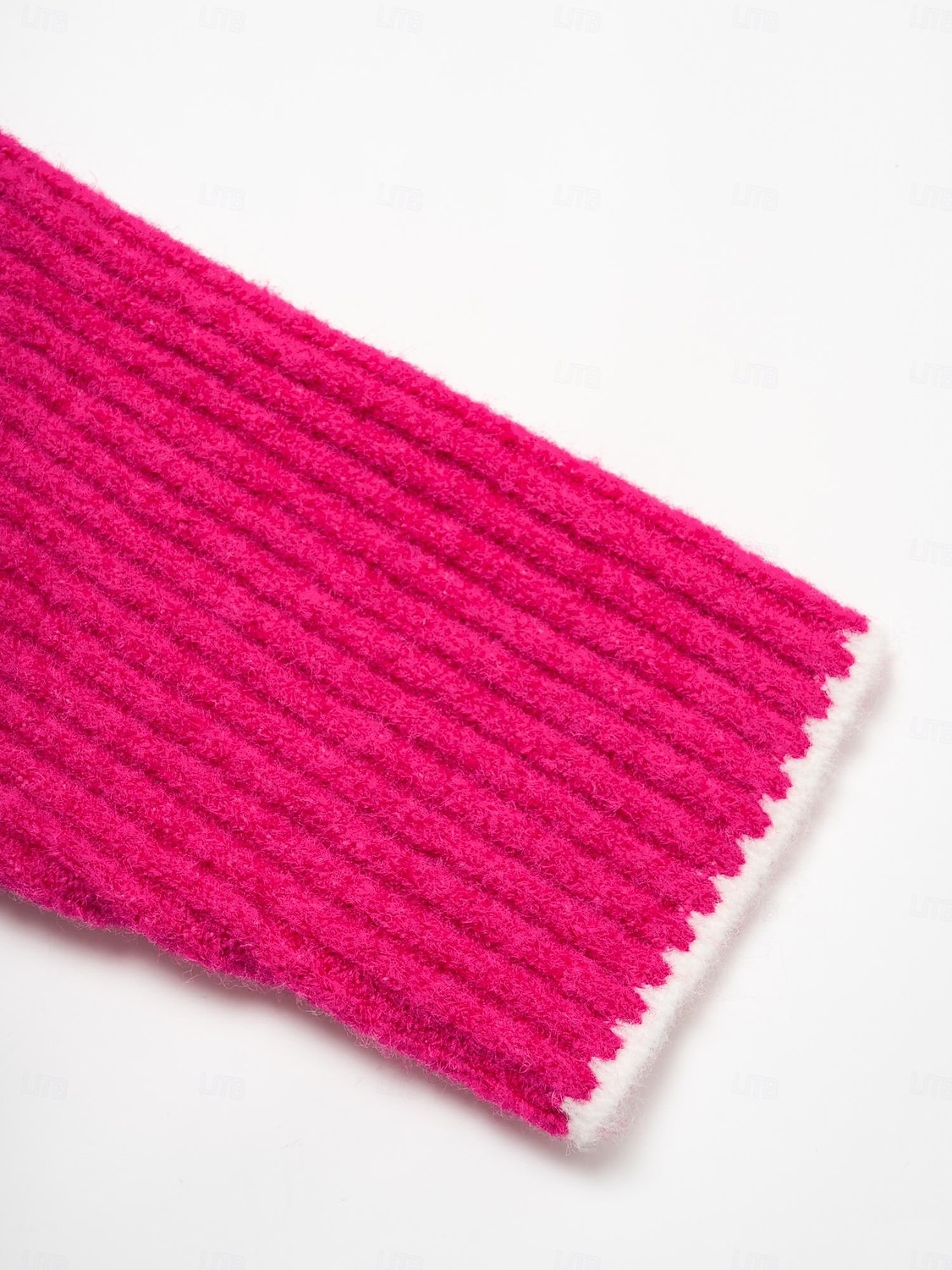 Dam Kofta Nedvikt Ribbad Sticka Ullblandning Färgblock Drop Shoulder Höst vinter Ledigt / vardag Ledigt vardag Långärmad Kontrastfärg Rosenröd S M L 2025 - $9.99 –P11