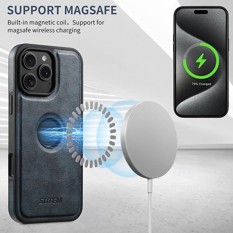 телефон Кейс для Назначение iPhone 16 Про Макс Плюс Айфон 15 Про Макс Плюс iPhone 14 13 12 Pro Max Plus iPhone 14 Pro Max iPhone 13 12 Pro Max Кейс на заднюю панель со стендом Съемный Магнитный Ретро 2025 - $26.99 –P4