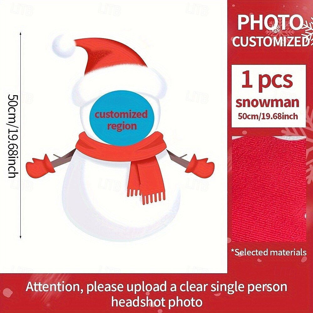 onregelmatige kerstkussens&amp;kussens gepersonaliseerd cadeau foto sneeuwman, kerstman, aangepaste cadeau-ideeën in verschillende maten met inzetstuk 2025 - $12.49 –P2
