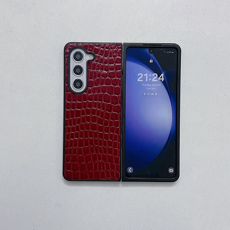 τηλέφωνο tok Για Samsung Galaxy Z Flip 6 Z Flip 5 Z Flip 4 Z Flip 3 Πίσω Κάλυμμα Ανθεκτική σε πτώσεις Ρετρό TPU PU δέρμα 2025 - $14.99 –P14