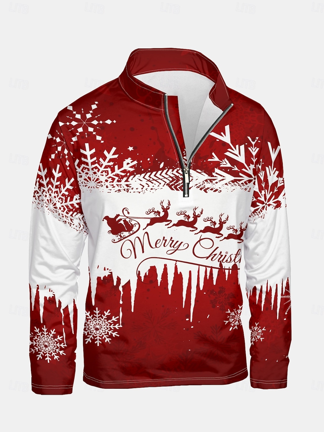 New Year Christmas Men's Sweatshirt Long Sleeve Vacation Going out Streetwear Light Yellow Dark Yellow Light Blue Gray&White Red2 Print Spring &  Fall Designer S M L XL XXL 3XL 2025 - $34.99 –P5