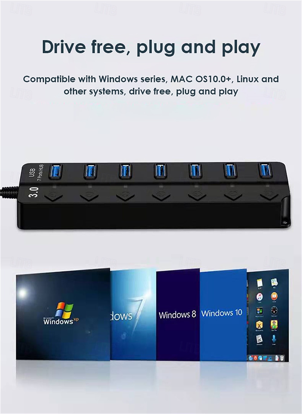 Extension Computer One Drag Seven Multi-interface Hubs With Switches 2025 - $19.99 –P7