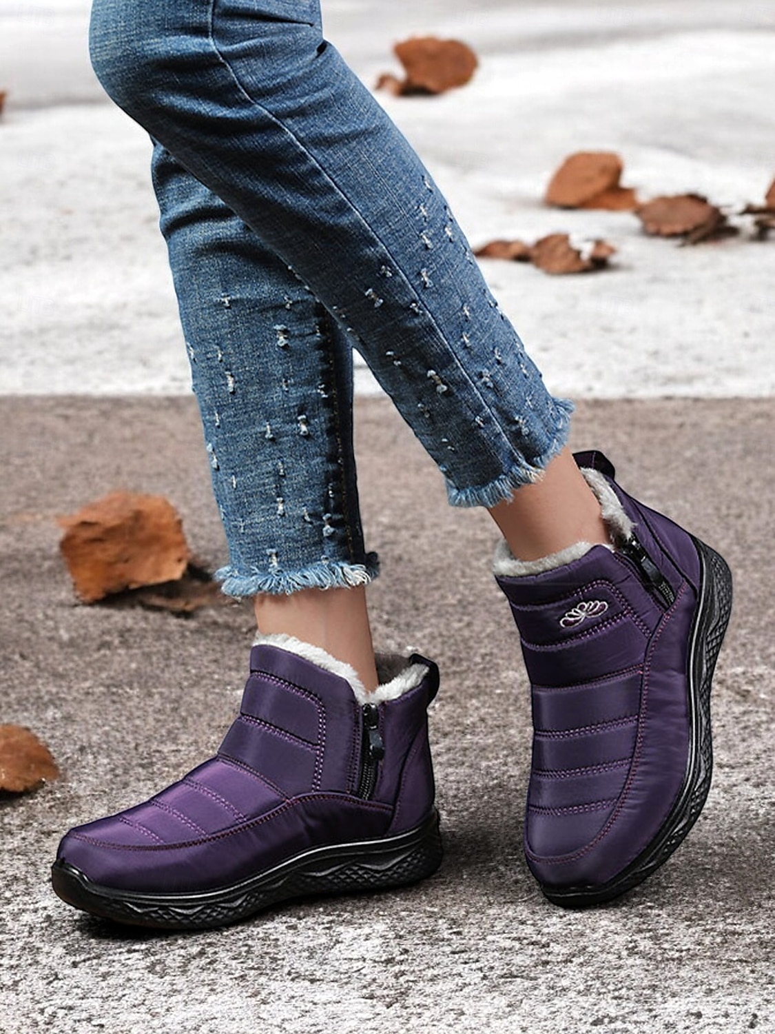 Botine de iarnă impermeabile pentru femei cu căptușeală din blană artificială – cizme izolate pentru zăpadă pentru vreme rece și activități în aer liber 2025 - $34.99 –P4
