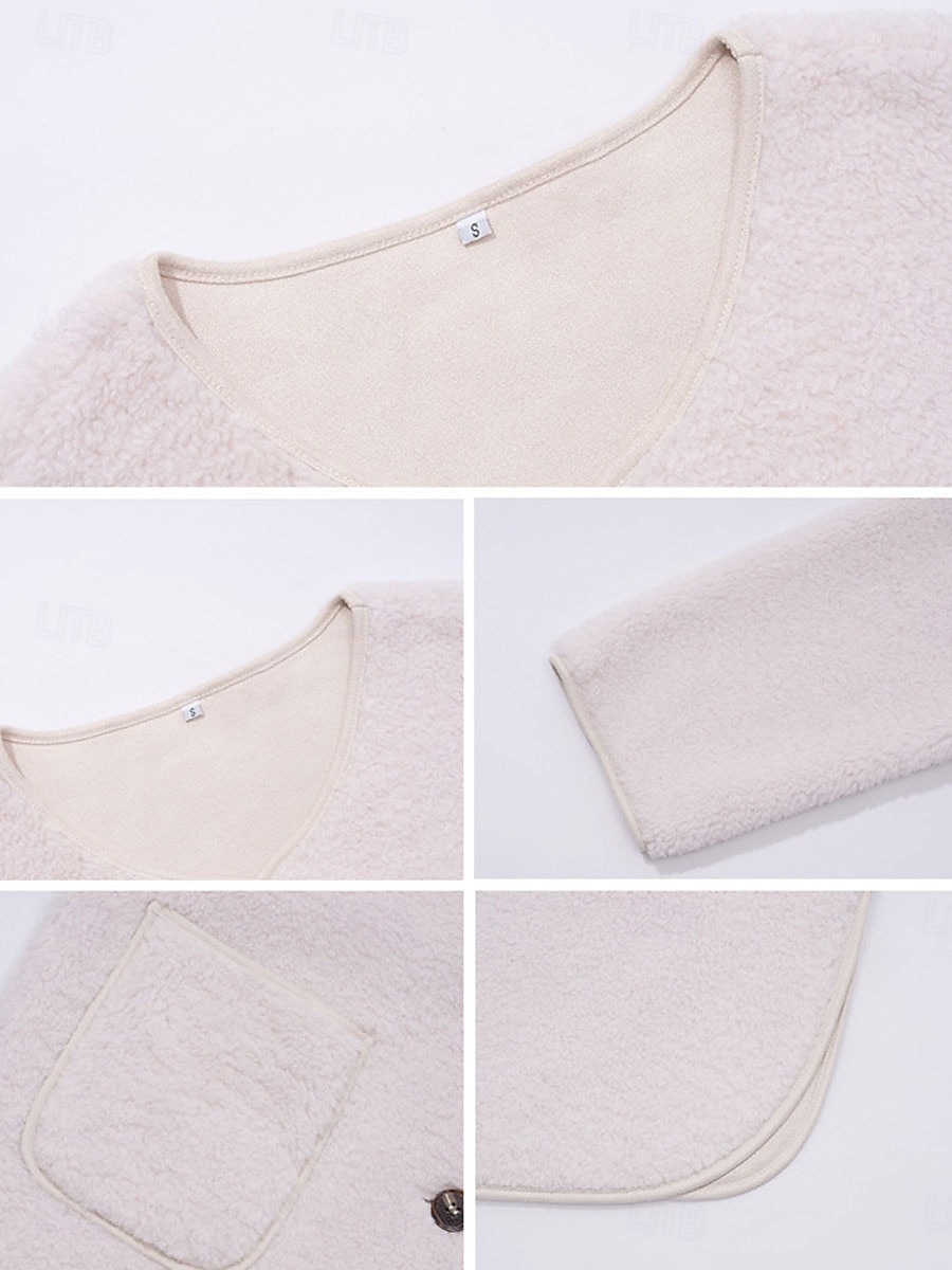 Per donna Cappotto invernale Esterno Strada Da tutti i giorni Autunno Inverno Lungo Cappotto Standard Tenere al caldo Traspirante Moda Informale Giacca Manica lunga Liscio Con tasche Verde militare del 2025 a $62.99 –P9
