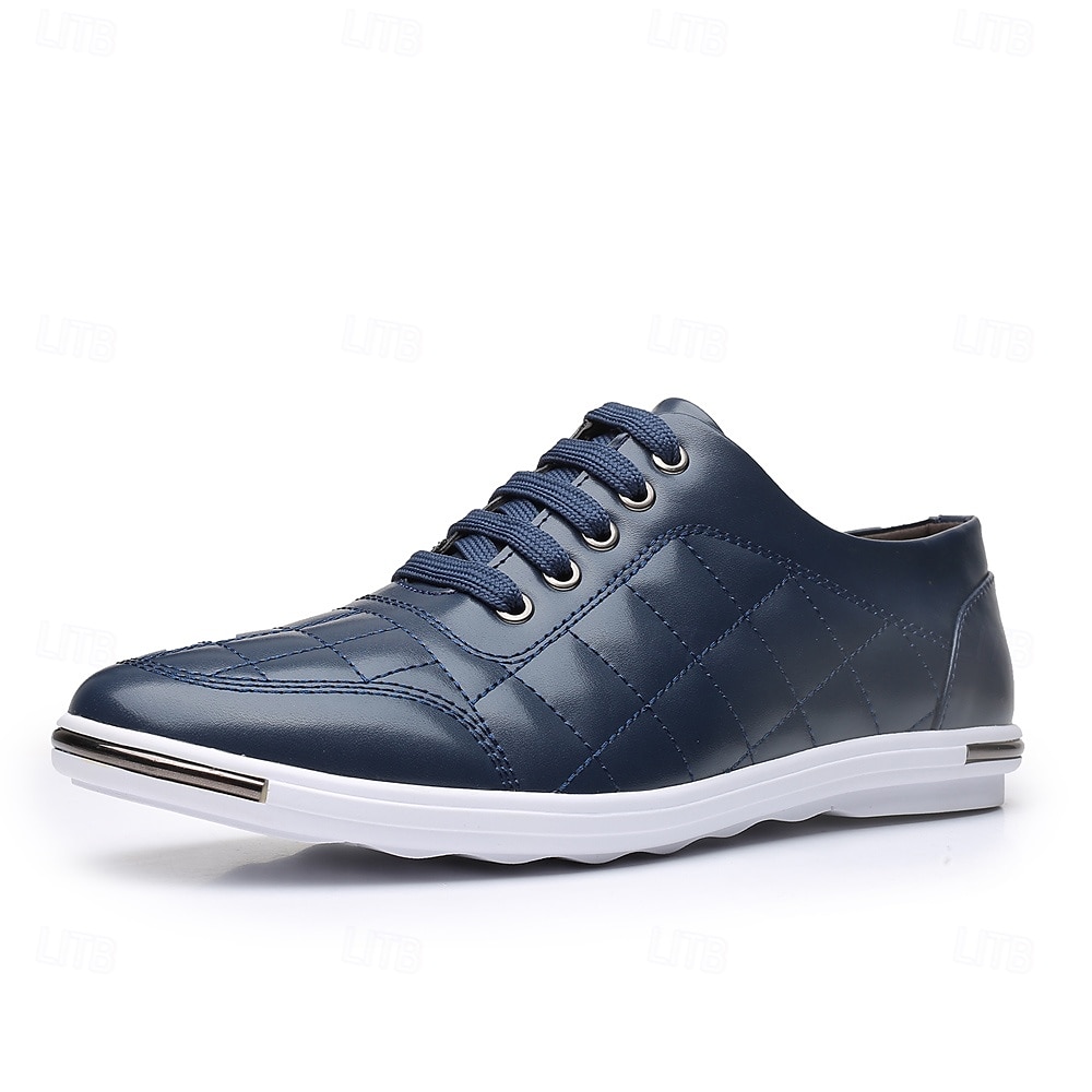 tênis masculino casual acolchoado - azul marinho, design com cadarço, confortável e leve, perfeito para uso diário de 2025 por $46.99 –P4