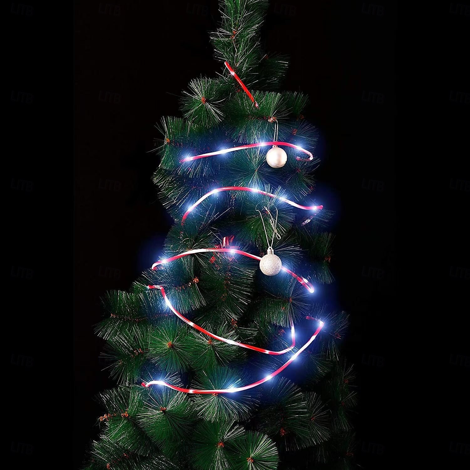 Remote Control USB Candy Color Peppermint Tube Christmas String Lights, 5m 50 LEDs - 8 Modes Waterproof Indoor/Outdoor Holiday Decoration for Tree, Garden, New Year Party 2025 - $17.49 –P7