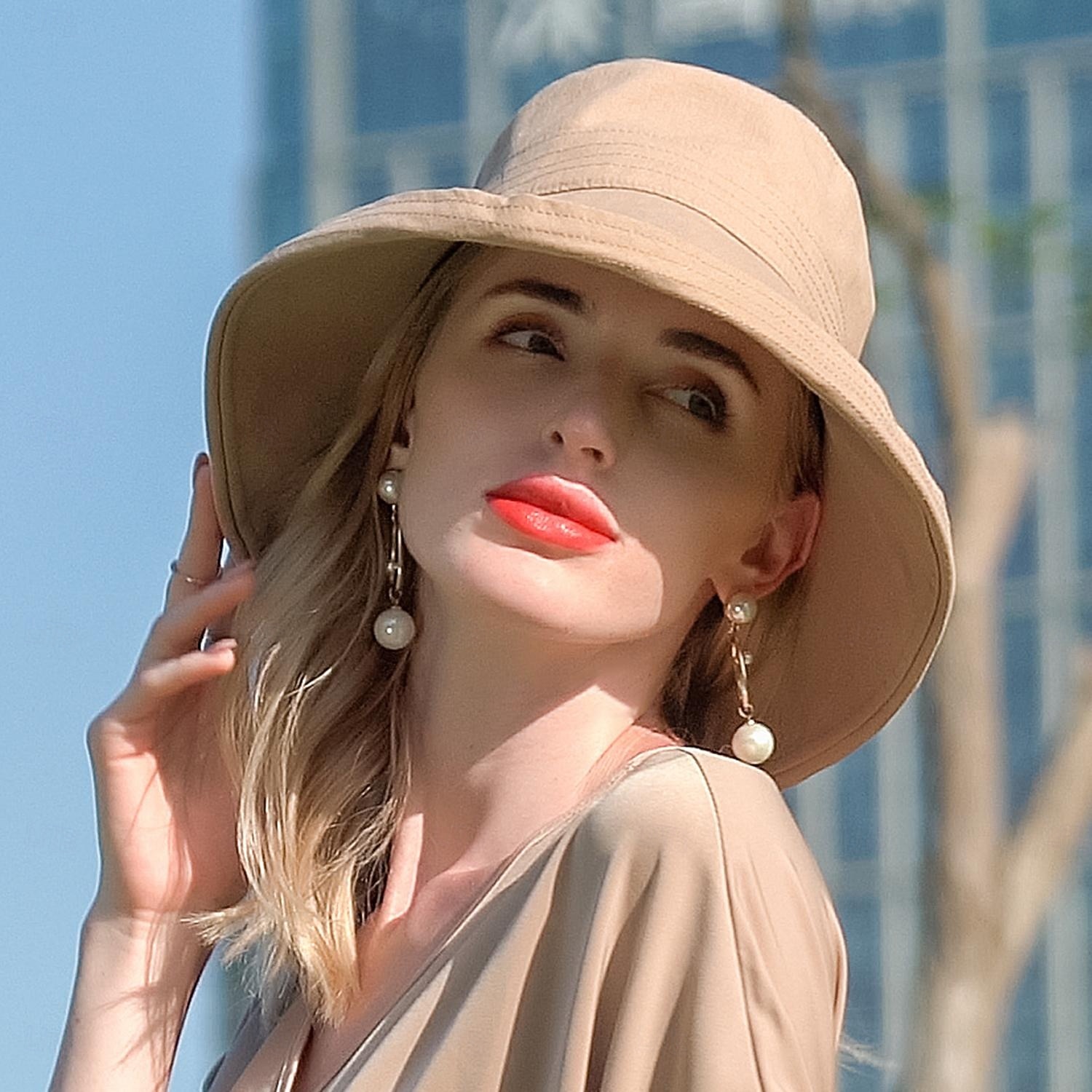 chapéus fibra algodão balde chapéu flexível chapéu de sol casual feriado clássico clássico com cor pura chapéu chapéu de 2025 por $25.99 –P6