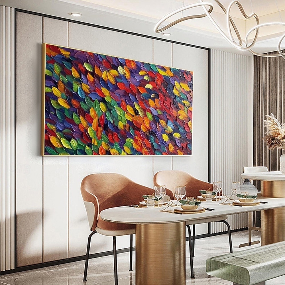 handgemachtes farbenfrohes modernes Ölgemälde auf Leinwand, großes handgemaltes abstraktes strukturiertes Boho-Ölgemälde, Wandkunst, zeitgenössisches minimalistisches Kunstwerk, Wandgemälde für 2025 - $116.99 –P8