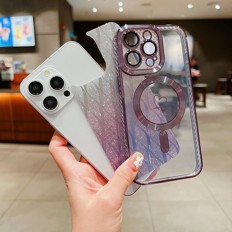 2025年 電話 ケース 用途 iPhone 16 Pro Max プラス iPhone 15 プロマックスプラス iPhone 14 13 12 11 Pro Max Plus iPhone 14 Pro Max iPhone 13 12 11 Pro Max バックカバー 磁石バックル ワイヤレス充電をサポート 耐衝撃 レトロ風 TPU アクリル  コレクション – $16.99 –P6