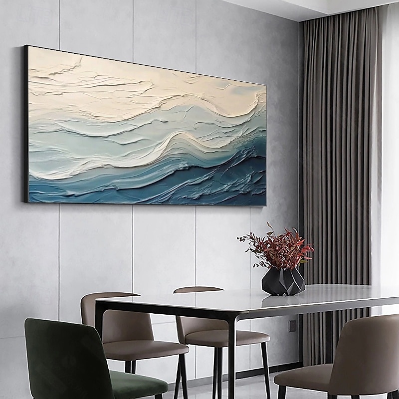 groene olieverfschilderij handgemaakte 3d abstracte olieverfschilderij handgeschilderde olieverfschilderij muur moderne abstracte groene golf canvas schilderij huisdecoratie decor canvas schilderij 2025 - $75.99 –P8