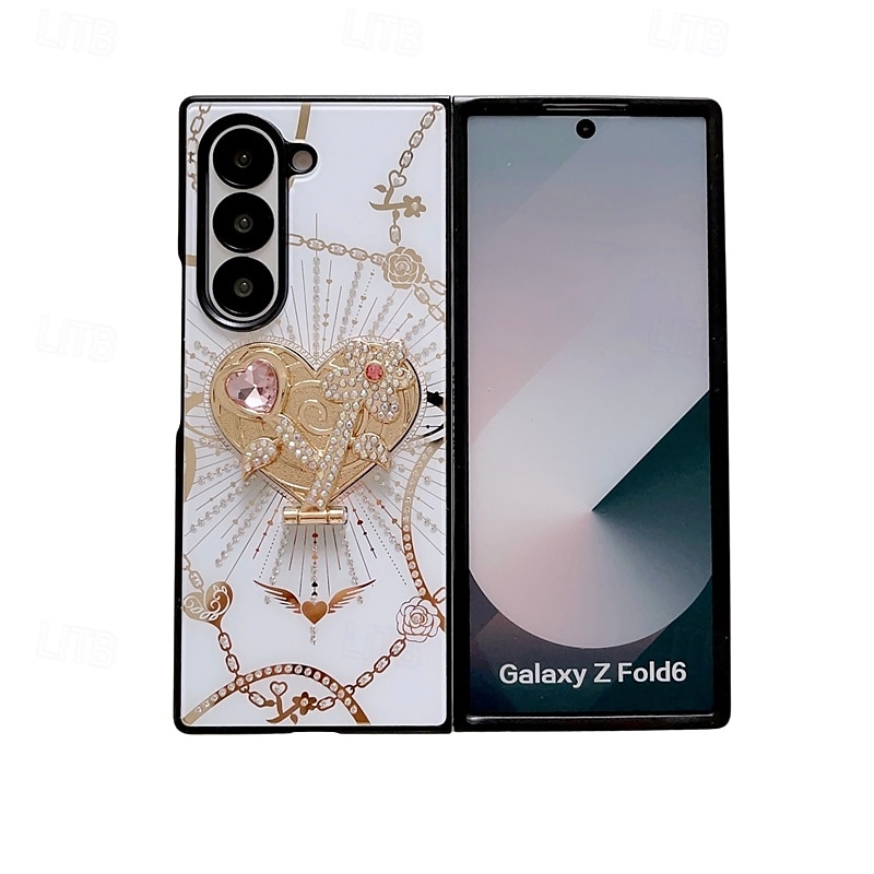 2025年 電話 ケース 用途 Zフォールド6 Z Fold 5 Z Fold 4 バックカバー スタンド付き リストストラップ付き 耐衝撃 レトロ風 TPU PC  コレクション – $17.99 –P9