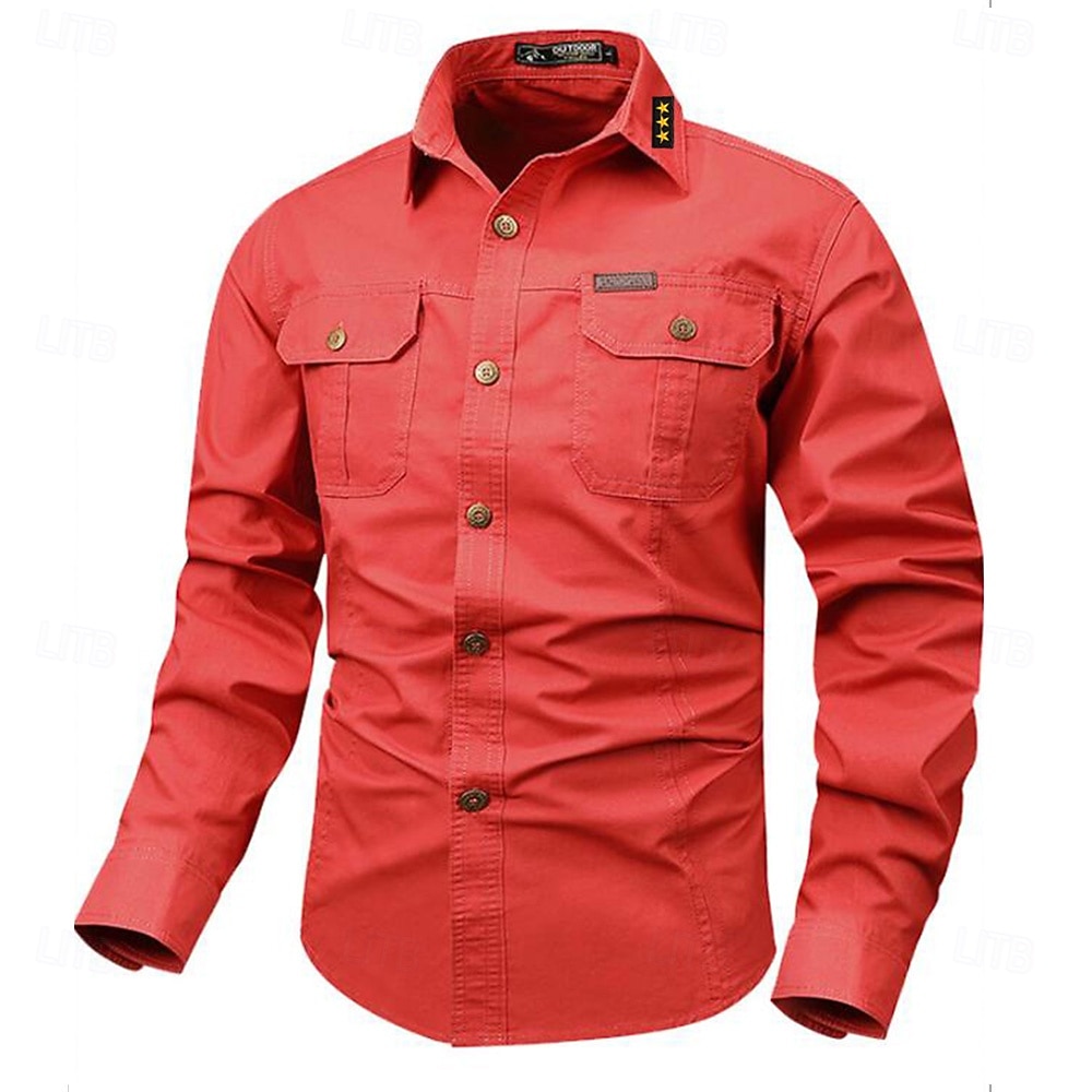 Per uomo Stella Motivo Geometrico Camicia da lavoro Camicia Western Camicia cargo Manica Lunga Vintage Casual Stile Western Sport & Outdoor Uscire Inverno Primavera & Autunno Collo ripiegato Stampato del 2026 a $29.99 –P7