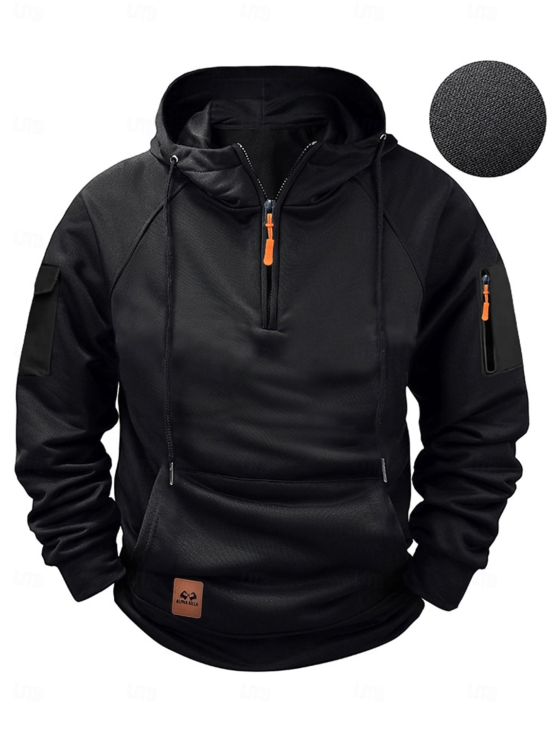 Per uomo Felpa con cappuccio Felpe con zip Felpa con cappuccio tattica Nero Vino Cammello Grigio scuro Con cappuccio Liscio Tasche Tasca frontale Giornaliero Per eventi Per uscire Poliestere del 2025 a $20.99 –P2