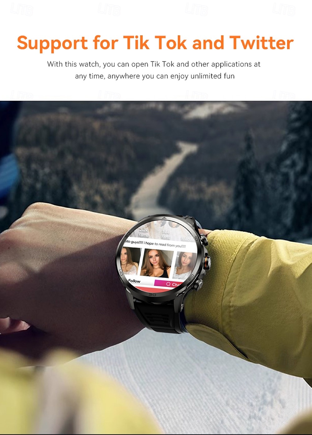 696 H19 Smart Watch 1.95 inch Smartwatch Fitness Running Watch Bluetooth Pedometer Call Reminder Sleep Tracker Compatible with Android iOS Men GPS Hands-Free Calls with Camera IP 67 52mm Watch Case 2025 - $144.99 –P4