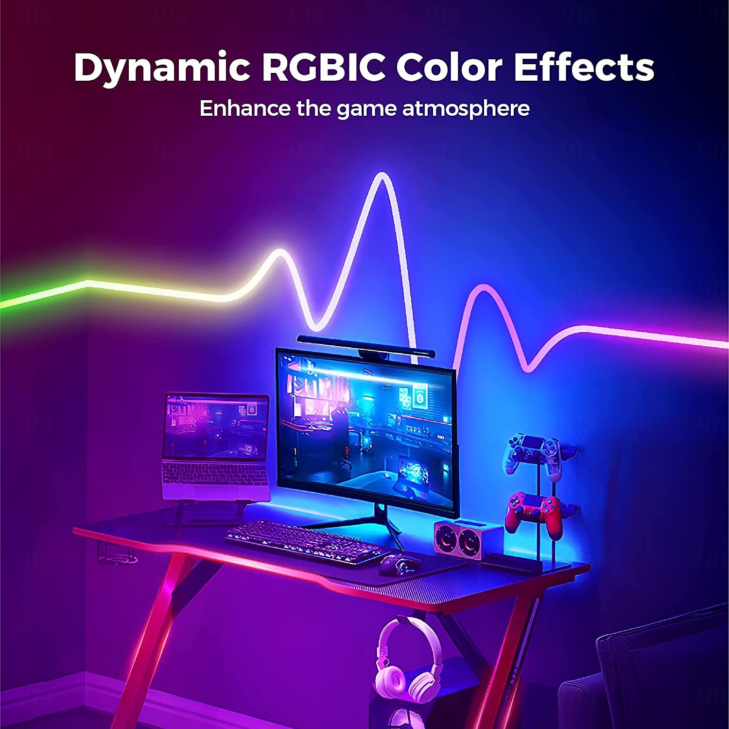2025年 RGBIC LED ネオン ロープ ライト、1.6-16 フィート USB 5V カラー変更ストリップ ライト、アプリと音楽コントロール付き、IP65 防水、寝室やパーティーの装飾用 1 個  コレクション – $14.49 –P6