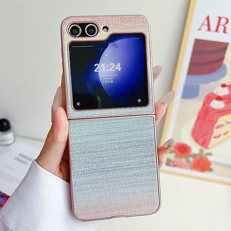 телефон Кейс для Назначение SSamsung Galaxy Z-флип 7 Z-флип 6 Z Flip 5 Z Flip 4 Z Flip 3 Кейс на заднюю панель Защита от удара Ретро ТПУ Кожа PU 2025 - $16.99 –P11