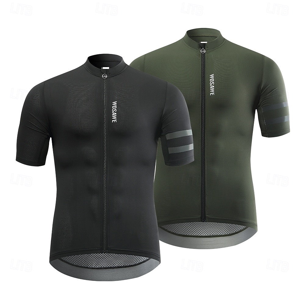 wosawe sommar cykeltopp för män snabbtorkande andas kortärmad landsvägscykel mtb cykeltröja bt258 2025 - $36.79 –P5