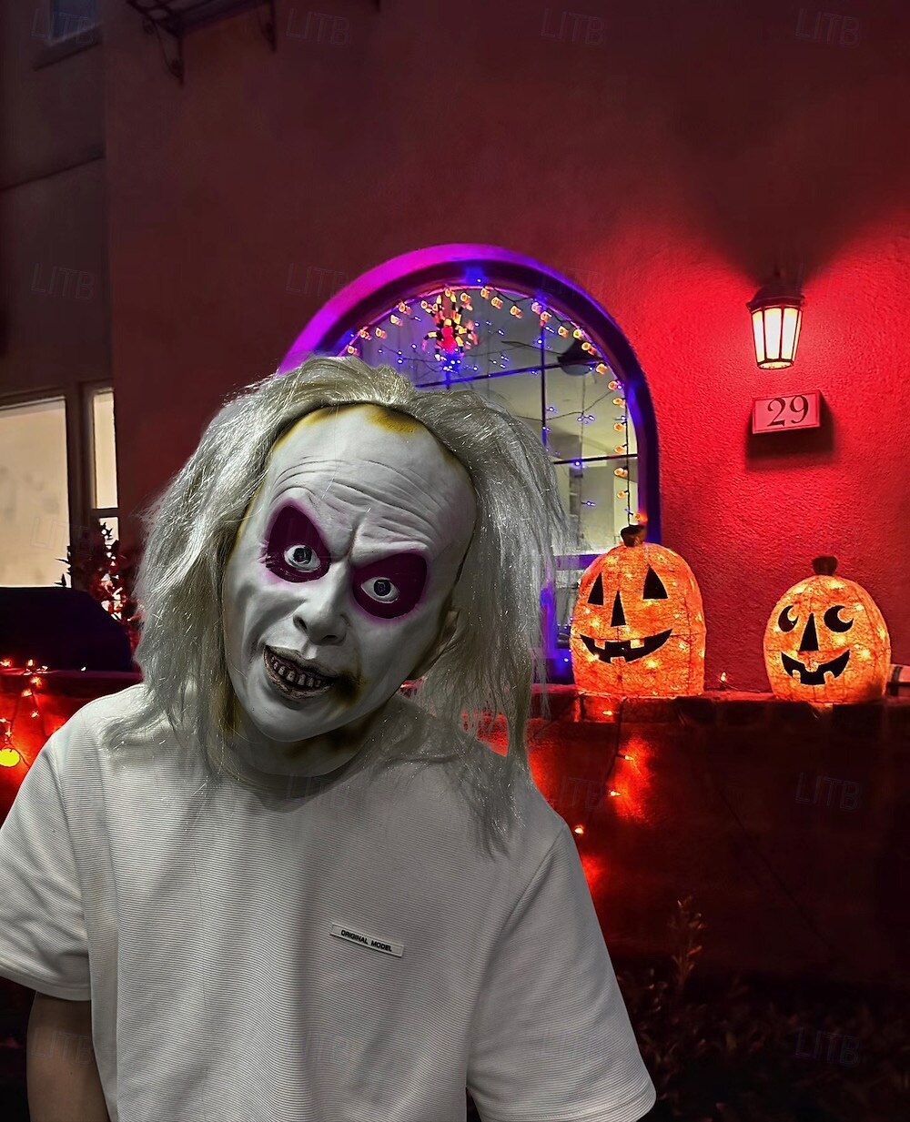 Zombie předvečer Všech svatých Maska Plná hlava Realistická maska Beetlejuice Strašidelný kostým Dospělé Unisex předvečer Všech svatých Karneval Výkon Párty Jednoduché Halloweenské kostýmy Oblékněte 2025 - $33.99 –P8
