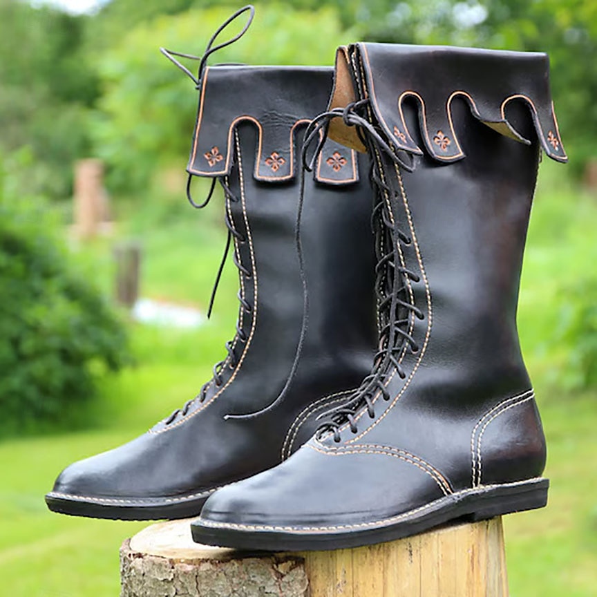 Medieval Renacimiento Zapatos Hombre Unisexo Celta Pirata Víspera de Todos los Santos Carnaval Mascarada Fiesta / Noche LARP Feria Ren Adulto Zapatos 2025 - $56.99 –P2