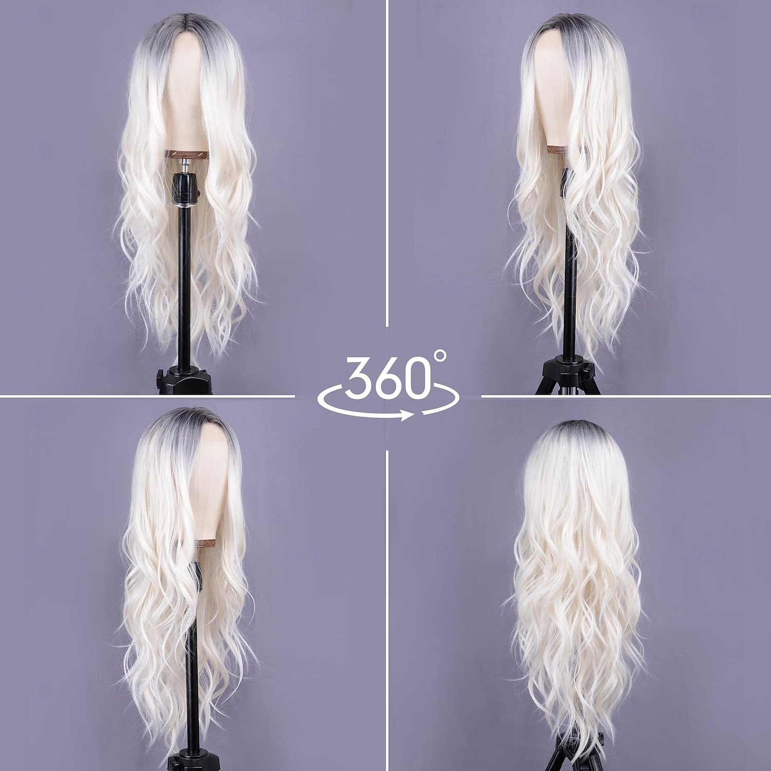 длинный волнистый парик для женщин, длинный кудрявый парик с пробором посередине, термостойкий синтетический парик с эффектом натурального волокна для повседневного использования, парики для 2026 - $19.99 –P9
