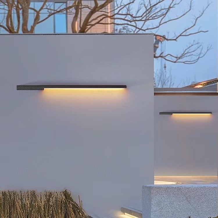 Lâmpada de parede longa externa moderna à prova d'água para jardim de villa, lâmpada de varanda, lâmpada de pátio, lâmpada de tira longa de led, 1 luz, 110-240v, 20 w de 2025 por $207.49 –P3