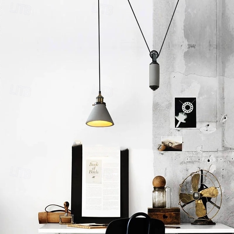 plafonnier vintage edison à hauteur réglable avec câble e27, éclairage industriel à poulie, lampe pour îlot de 2026 ? $399.99 –P2