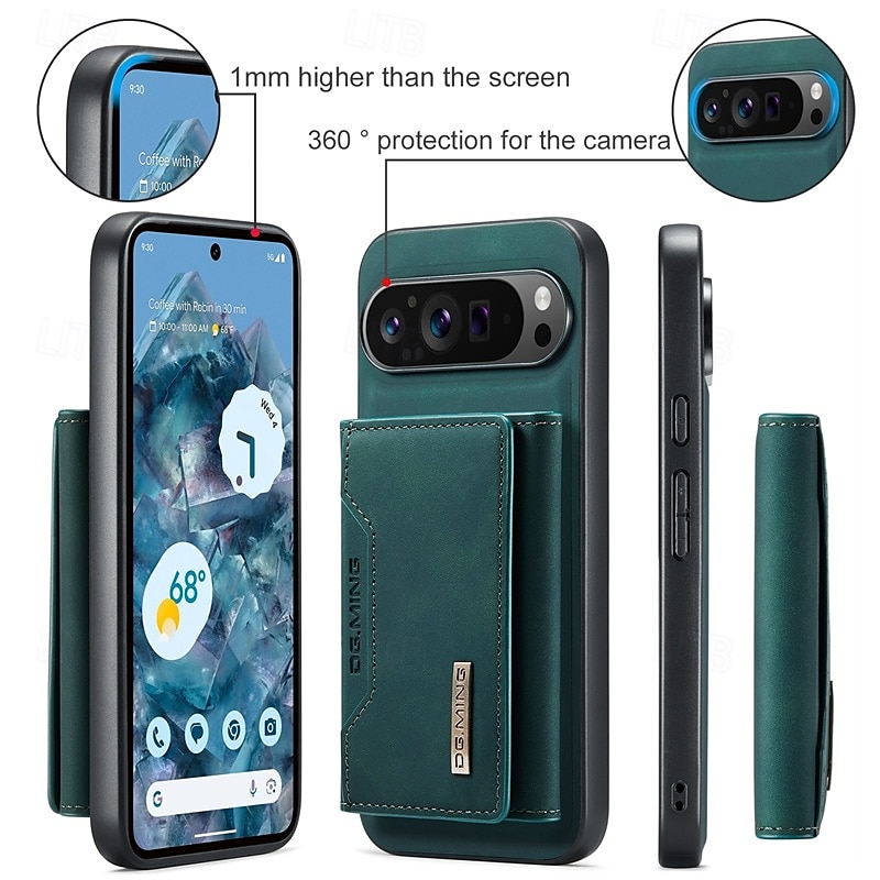 telefoon hoesje Voor Pixel 9 Pro Pixel 9 Pro XL Pixel 8 Pro Pixel 8 Pixel 9 Pixel 7 Pixel 7 Pro Pixel 6 Pixel 6 Pro Pixelvouw Achterkant met standaard Afneembaar Magnetisch Retro TPU PU-nahka 2025 - $21.99 –P4