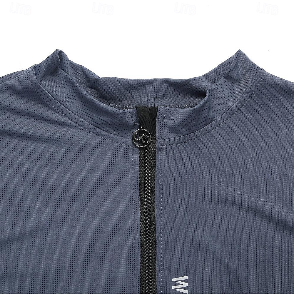 wosawe zomer heren fiets lange mouw top snel drogend ademend vocht afvoerend zweet afvoerend sport top fiets jersey bt286 2025 - $46.99 –P11