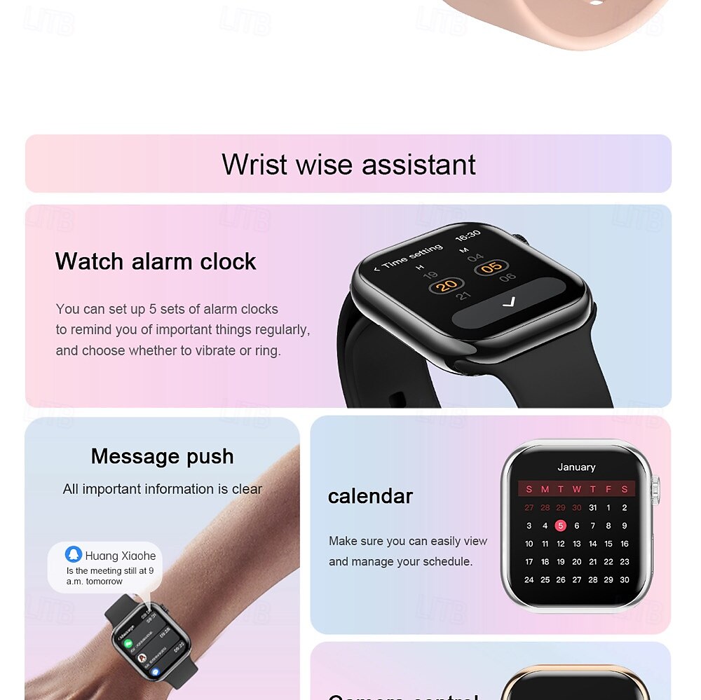 696 iW10 Slimme horloge 1.85 inch(es) Slimme armband Smartwatch Bluetooth Gespreksherinnering Slaaptracker Hartslagmeter Compatibel met: Android iOS Heren Handsfree bellen IP 67 44 mm horlogekast 2025 - $47.99 –P17
