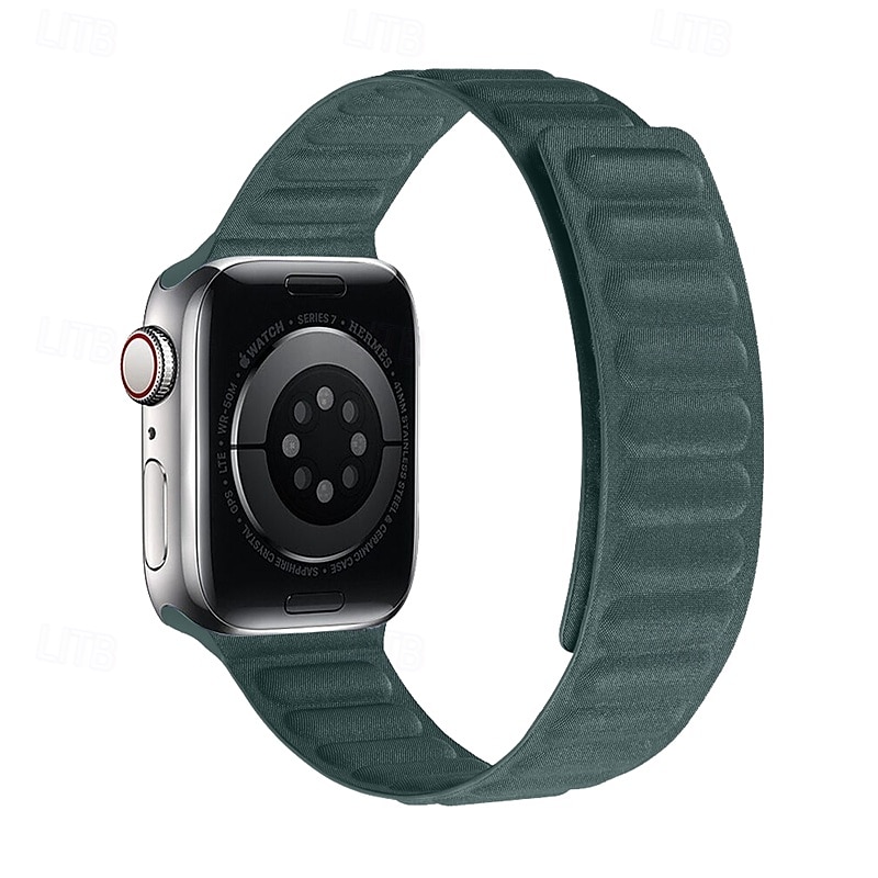 Loop Solo Compatível com Pulseira Apple Watch 38mm 40mm 41mm 42mm 44mm 45mm 49mm Fecho Magnético Ajustável Silicone pulseira de substituição para iwatch Ultra 2 Series 9 8 7 SE 6 5 4 3 2 1 de 2025 por $19.99 –P2