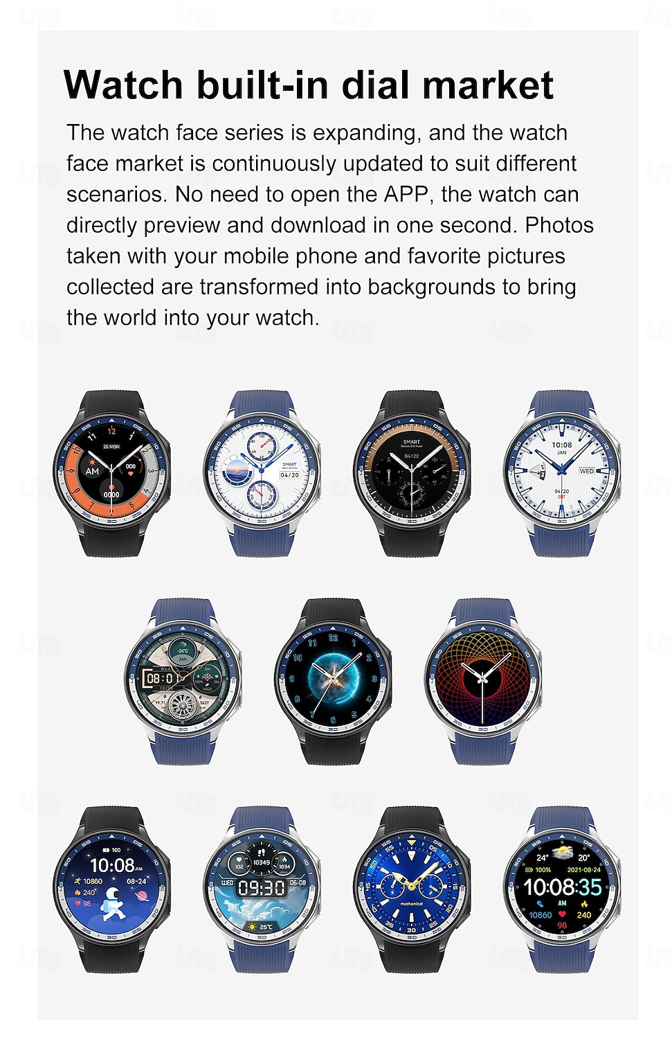 DT WATCH X Smart Watch 1.43 inch Smartwatch Fitness Running Watch Bluetooth Pedometer Call Reminder Fitness Tracker Compatible with Android iOS Men Long Standby Hands-Free Calls Waterproof IP 67 46mm 2025 - $69.99 –P7