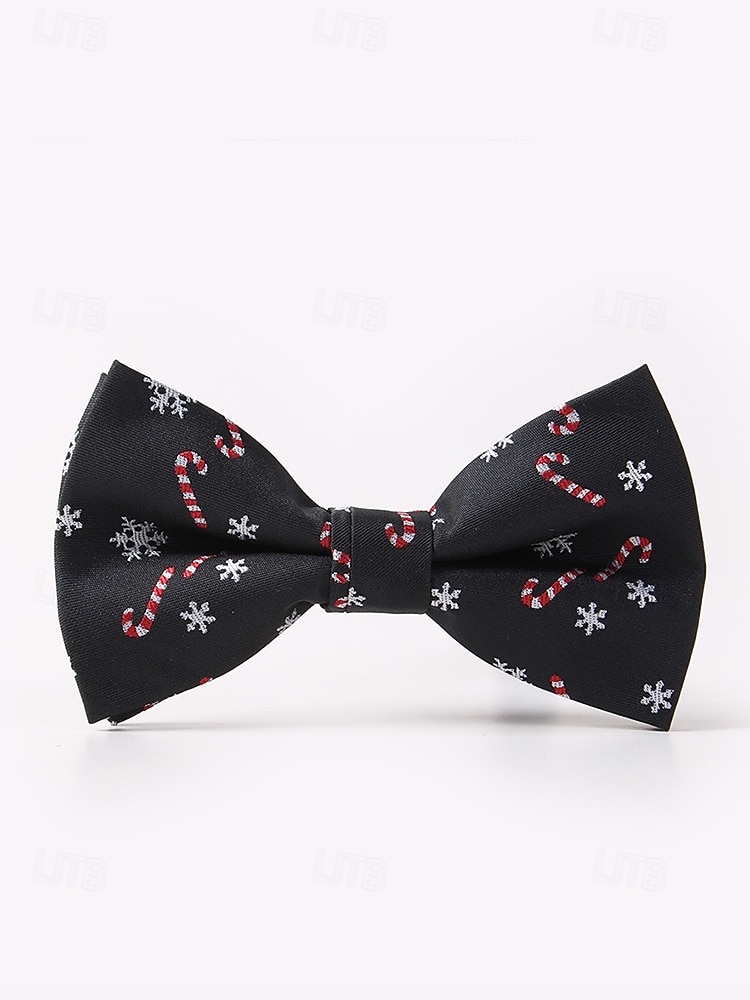 Noeud Papillon Noël Pré-noué HISDERN - Set Avec Carré De Poche, Motif Père Noël, Pour Fêtes