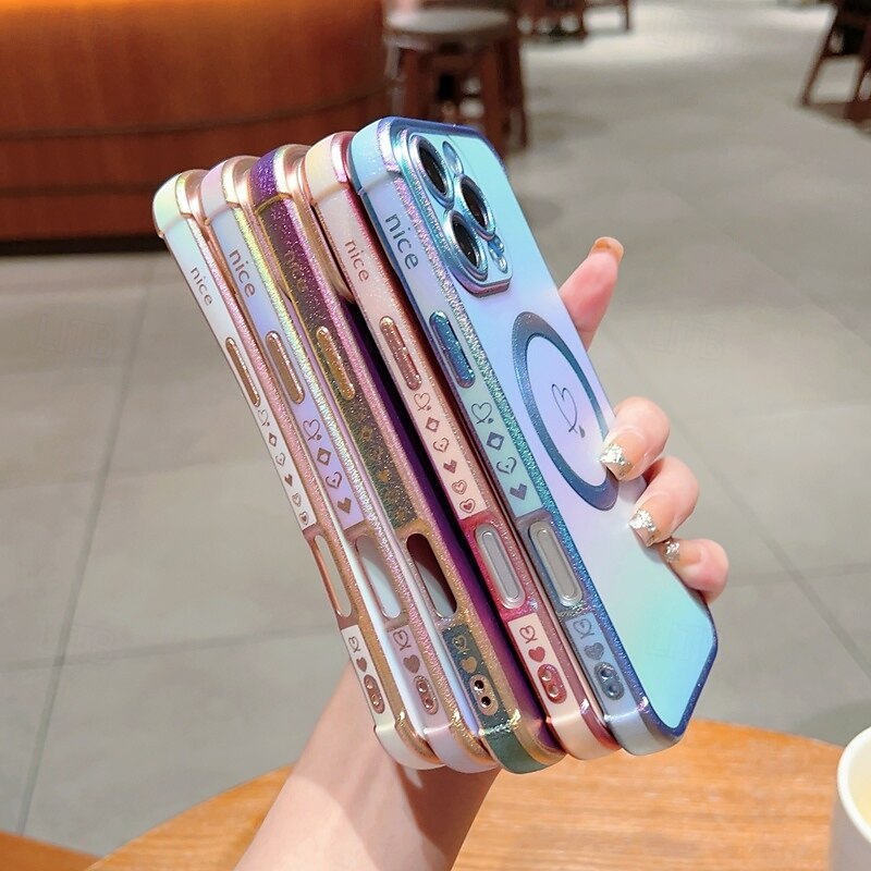 2025年 電話 ケース 用途 iPhone 16 Pro Max プラス iPhone 15 プロマックスプラス iPhone 14 13 12 Pro Max Plus iPhone 14 Pro Max iPhone 13 12 Pro Max バックカバー 磁石バックル ワイヤレス充電をサポート 耐衝撃 レトロ風 TPU 仕上げ  コレクション – $17.99 –P13