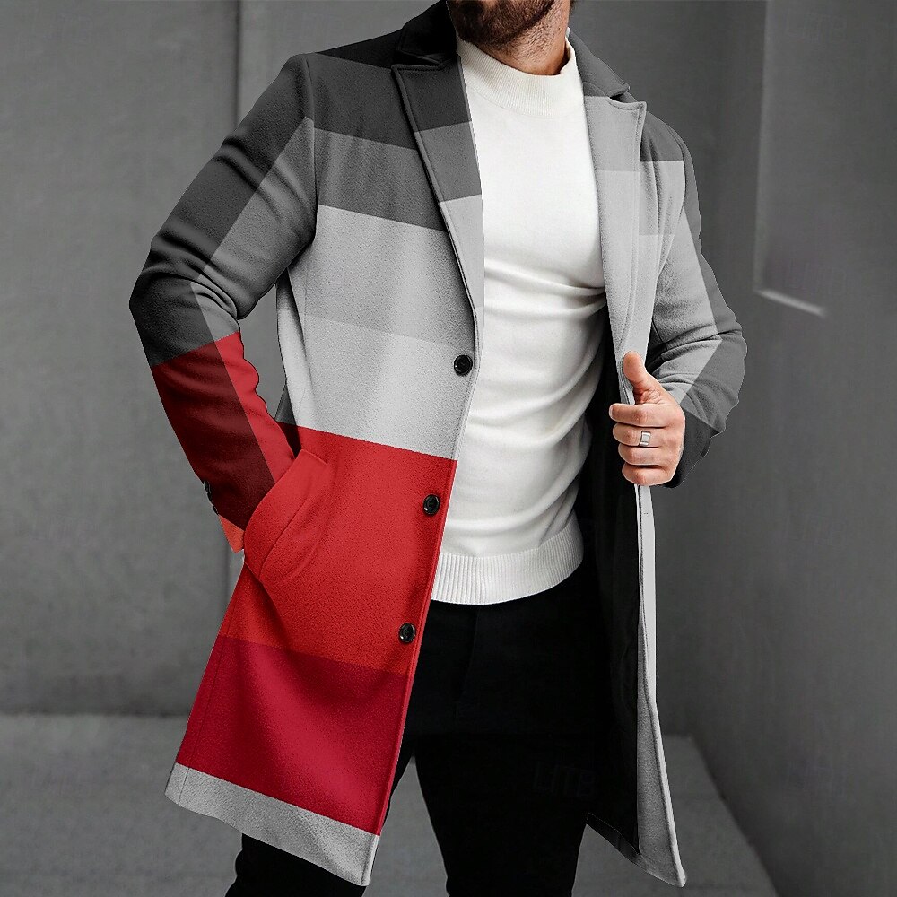 Per uomo Fantasia geometrica Cappotto invernale Giacca in pile Cappotto Termale Comodo Informale Interni Strada Da tutti i giorni Bottoni Stampa 3D Tasca frontale Inverno Collo ripiegabile Manica del 2025 a $67.99 –P3