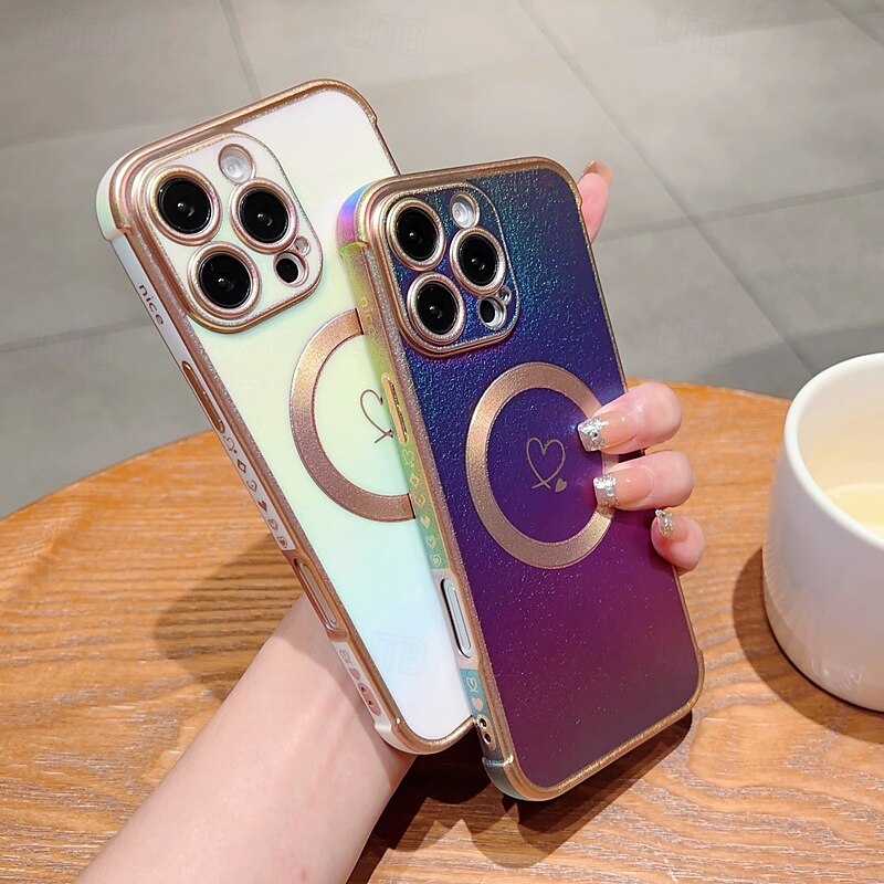 2025年 電話 ケース 用途 iPhone 16 Pro Max プラス iPhone 15 プロマックスプラス iPhone 14 13 12 Pro Max Plus iPhone 14 Pro Max iPhone 13 12 Pro Max バックカバー 磁石バックル ワイヤレス充電をサポート 耐衝撃 レトロ風 TPU 仕上げ  コレクション – $17.99 –P11