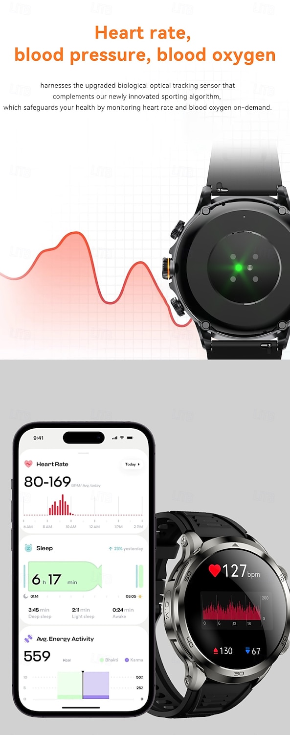 696 H19 Smart Watch 1.95 inch Smartwatch Fitness Running Watch Bluetooth Pedometer Call Reminder Sleep Tracker Compatible with Android iOS Men GPS Hands-Free Calls with Camera IP 67 52mm Watch Case 2025 - $144.99 –P7