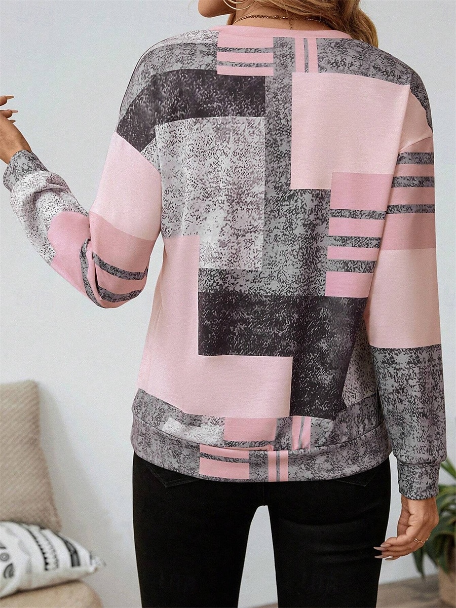 Pull à fermeture éclair pour femmes à carreaux vêtements de rue quotidien imprimé décontracté col rond à manches longues micro-élastique automne hiver confort respirant tissu doux de 2025 ? $27.99 –P3