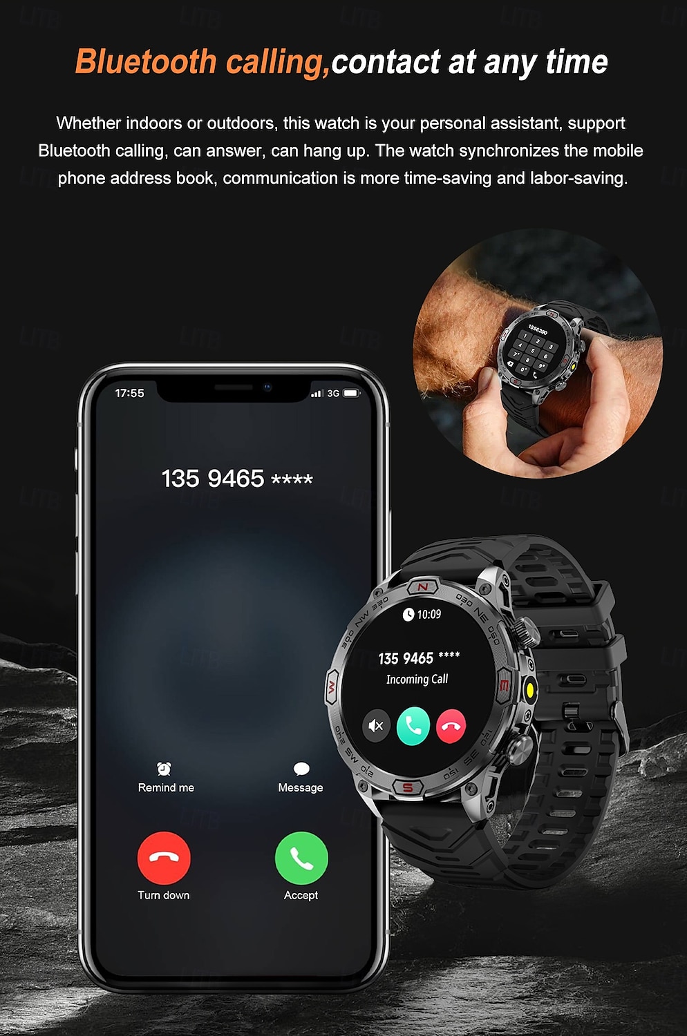 KC86 Smart Watch 1.43 AMOLED Screen 1ATM Waterproof Compass Altitude Barometer LED Flashlight Sports Watch 2025 - $61.99 –P9
