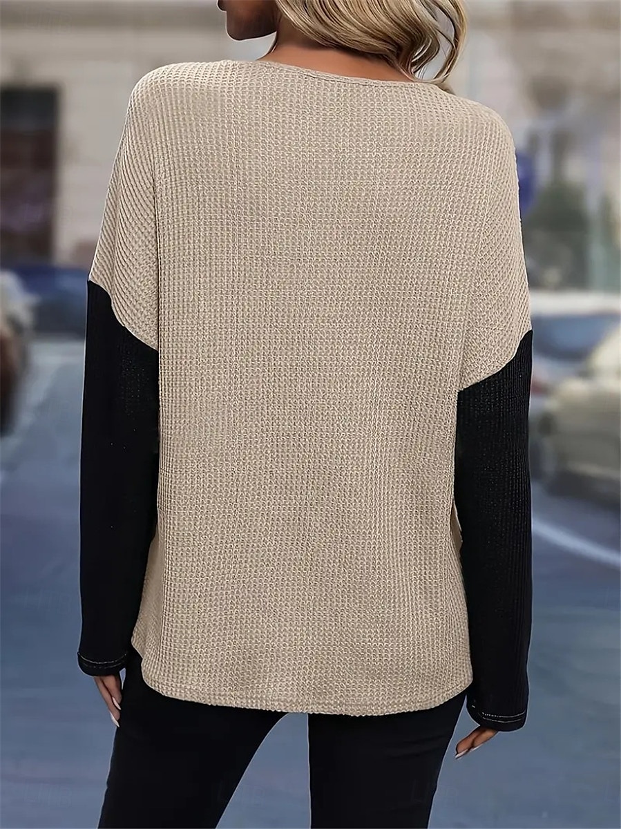 Top in pizzo elegante da donna blusa all'uncinetto moda moderna casual top semplici regolari maniche lunghe scollo rotondo vestibilità regolare abbigliamento quotidiano weekend romantico top petite del 2025 a $23.99 –P5