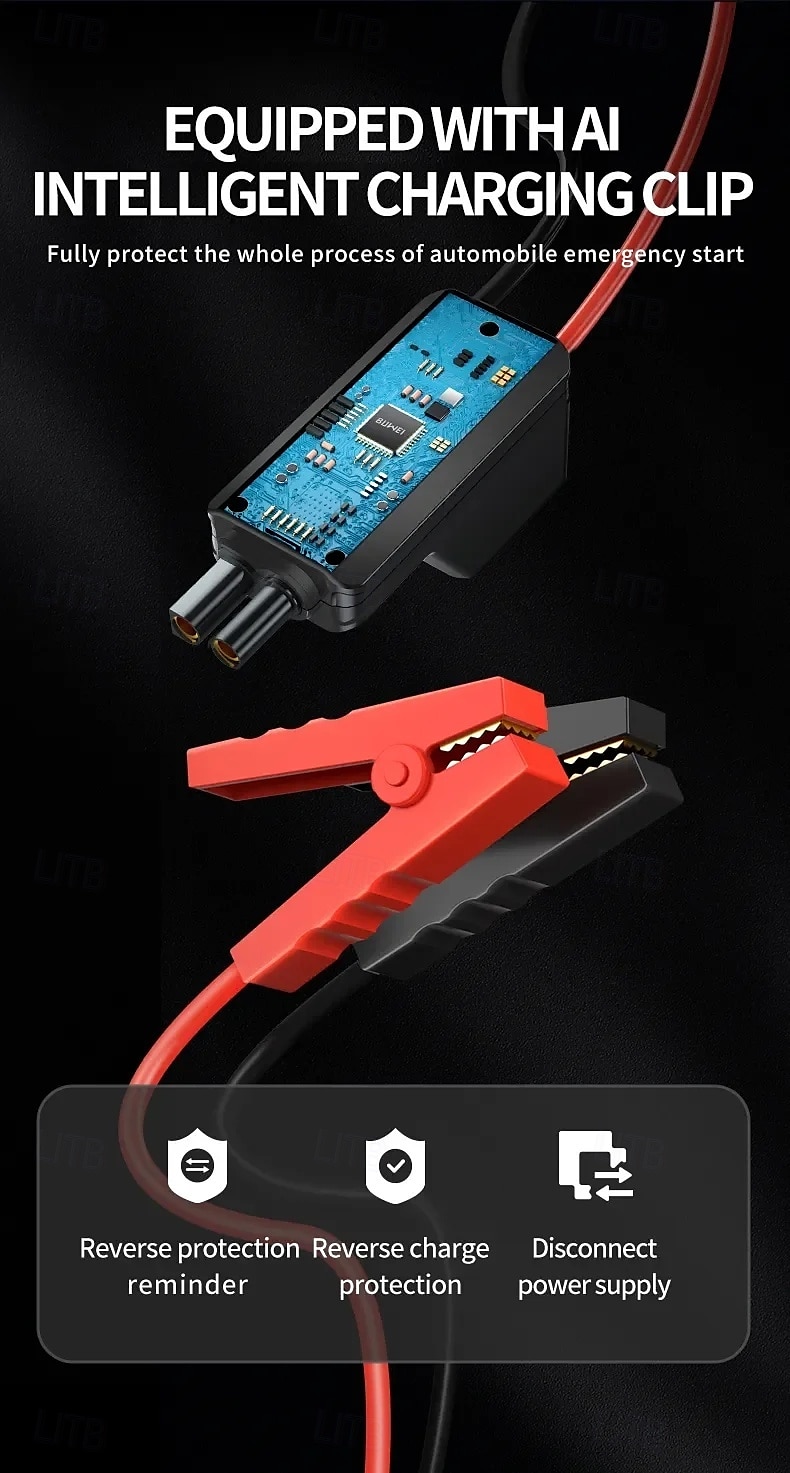 Car Multi-function Air Compressor Jump Starter Air Pump Convenient Tire Inflator Portable Battery Starter 2025 - $131.99 –P9