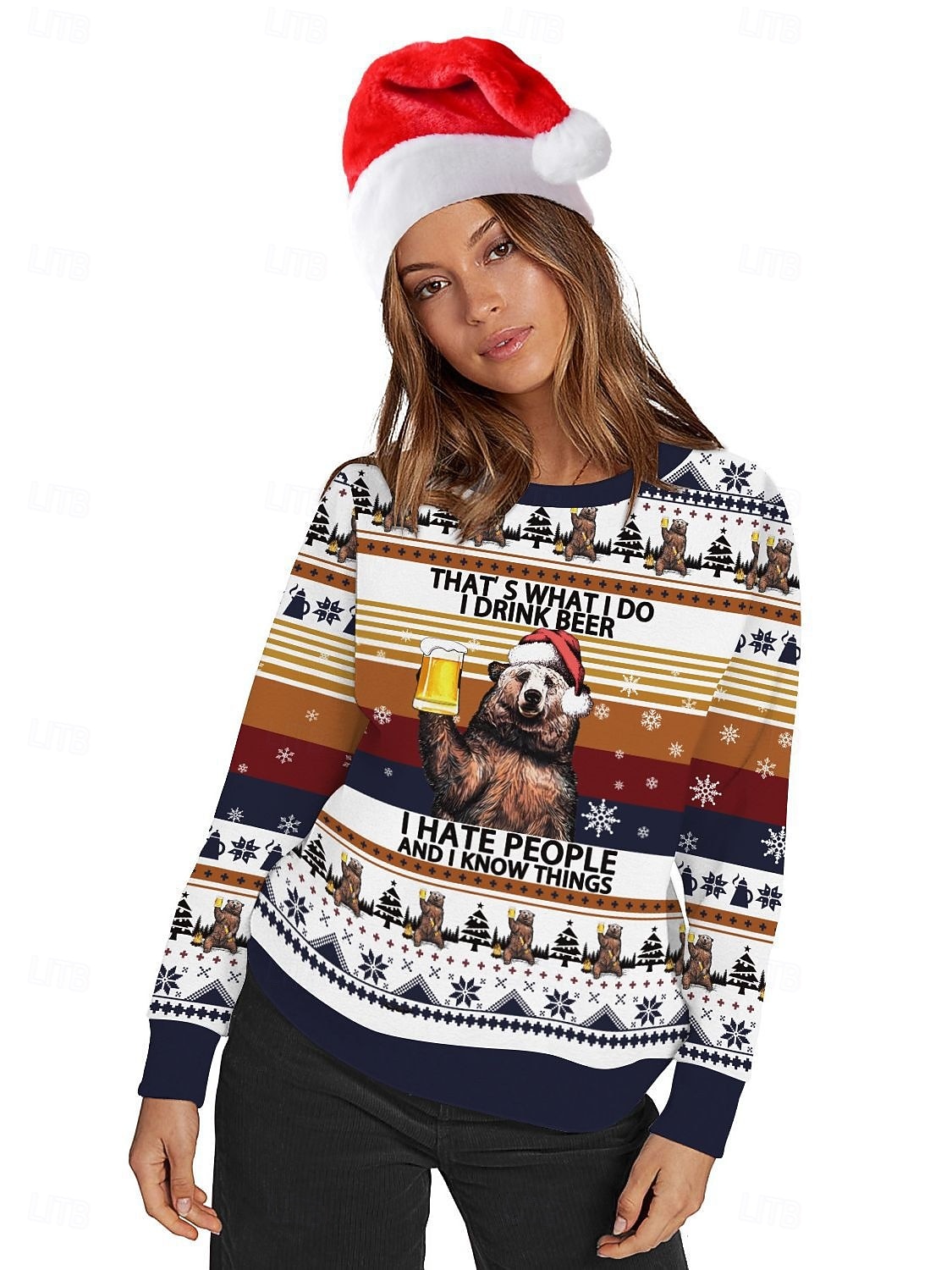 Anime 3D-Druck 3D Bischofsärmel Kapuzensweatshirt Cartoon Manga Weihnachtsmann Grafik für Paar Herren Damen Erwachsene 3D-Druck  für Weihnachten Karneval Party Festival 2025 - $29.99 –P5