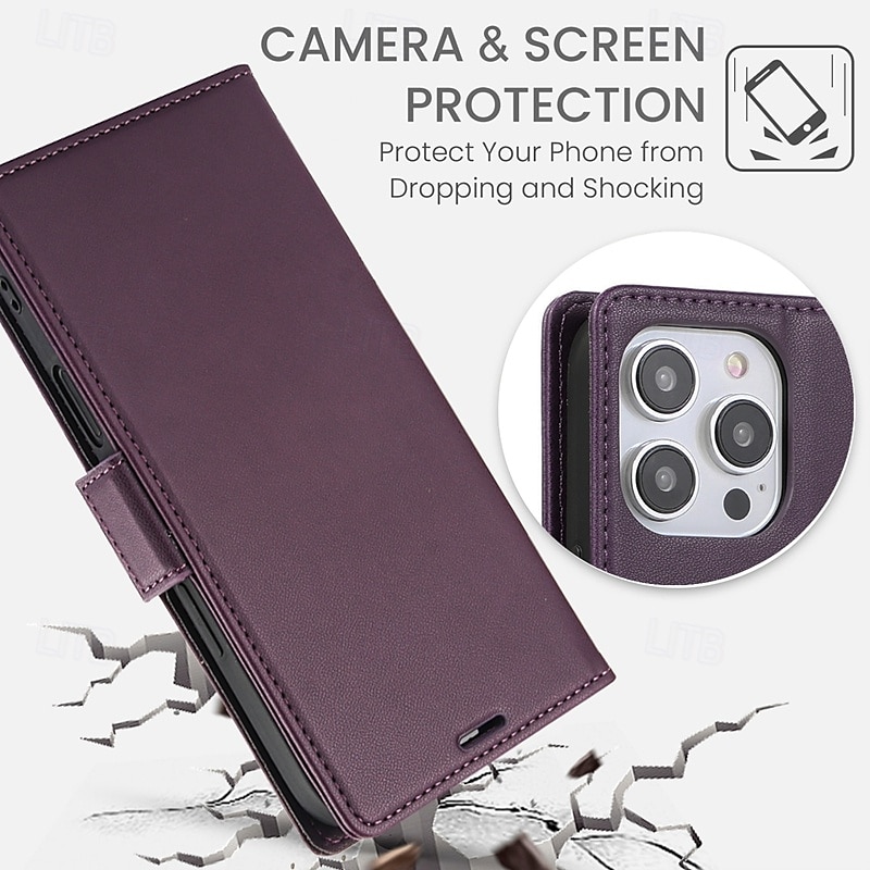 Phone Case For iPhone 16 Pro Max Plus iPhone 15 Pro Max Plus iPhone 14 13 12 11 Pro Max Plus iPhone 14 Pro Max iPhone 13 12 11 Pro Max Back Cover with Stand Holder with Wrist Strap Card Slot Retro 2025 - $17.99 –P9
