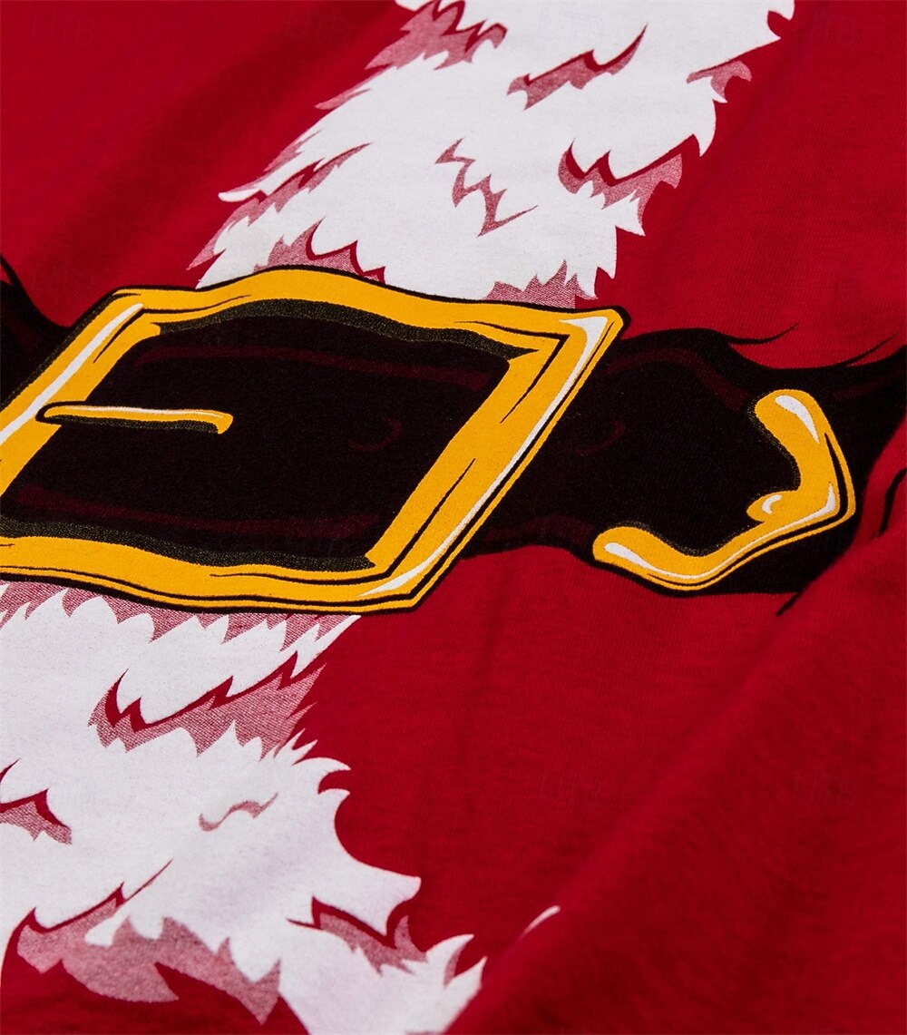 Weihnachten Weihnachtsmann Santa Anzüge T-Shirt-Ärmel Hässliches Weihnachtsshirt 3D Weihnachten Grafik Komisch Für Paar Herren Damen Erwachsene Weihnachten Karneval 3D-Druck Party Festival 2025 - $15.49 –P6